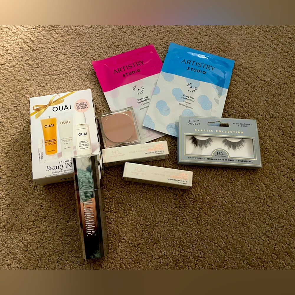 Beauty Bundle - HOL lashes & glue, beauty cleanser, OUAI Hair Products, KKW